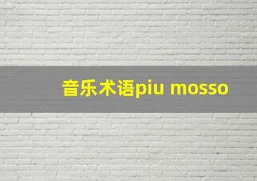 音乐术语piu mosso